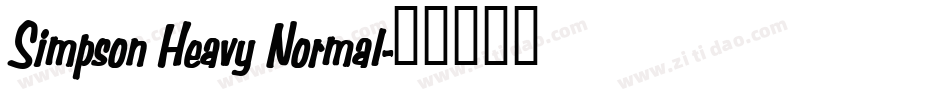 Simpson Heavy Normal字体转换